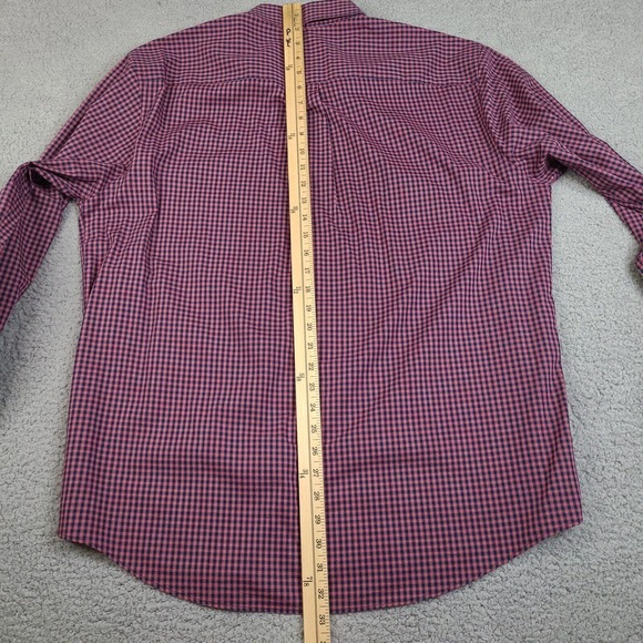 Jos A Bank Shirt Mens Large Blue Red Plaid Button Down‎ Executive Collection - Picture 13 of 15